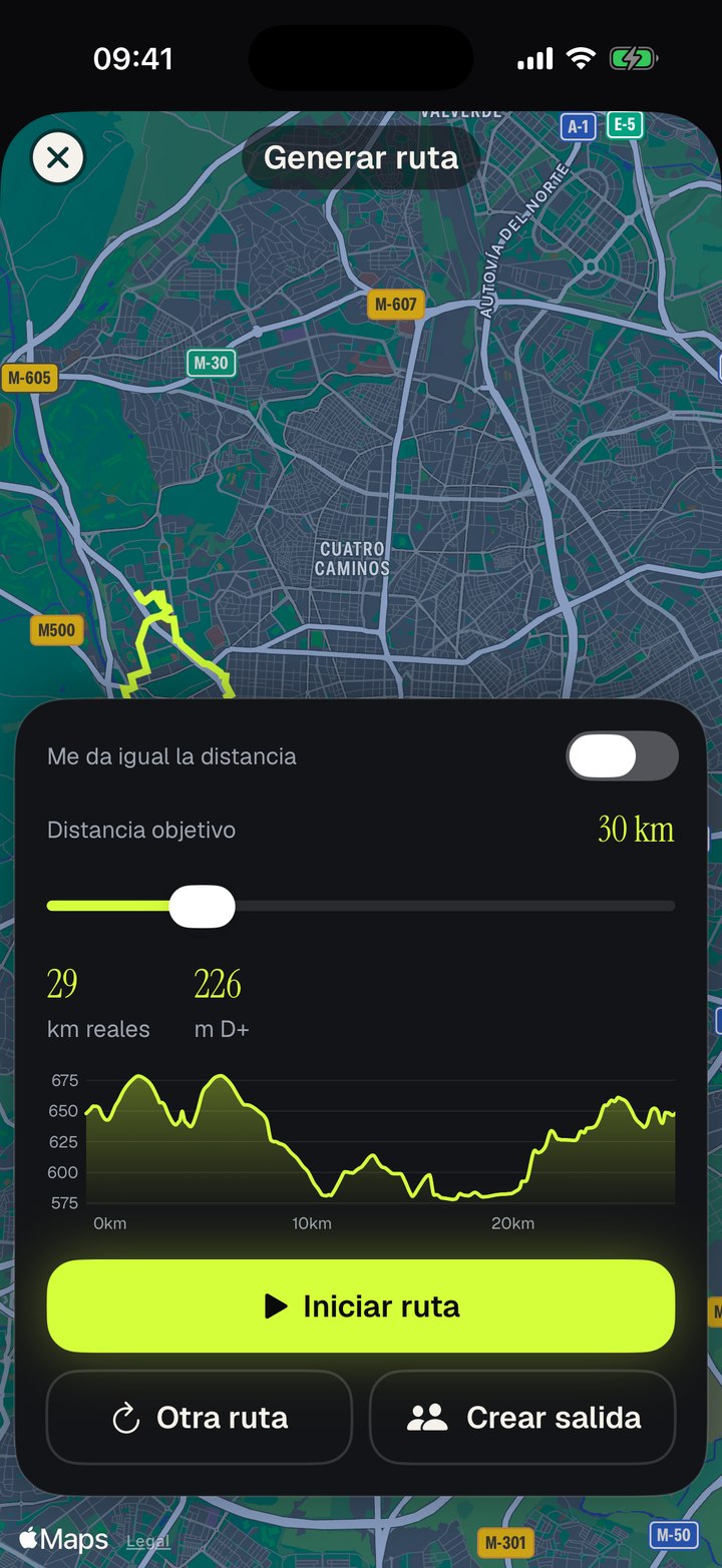 Generar ruta real en Rodamos